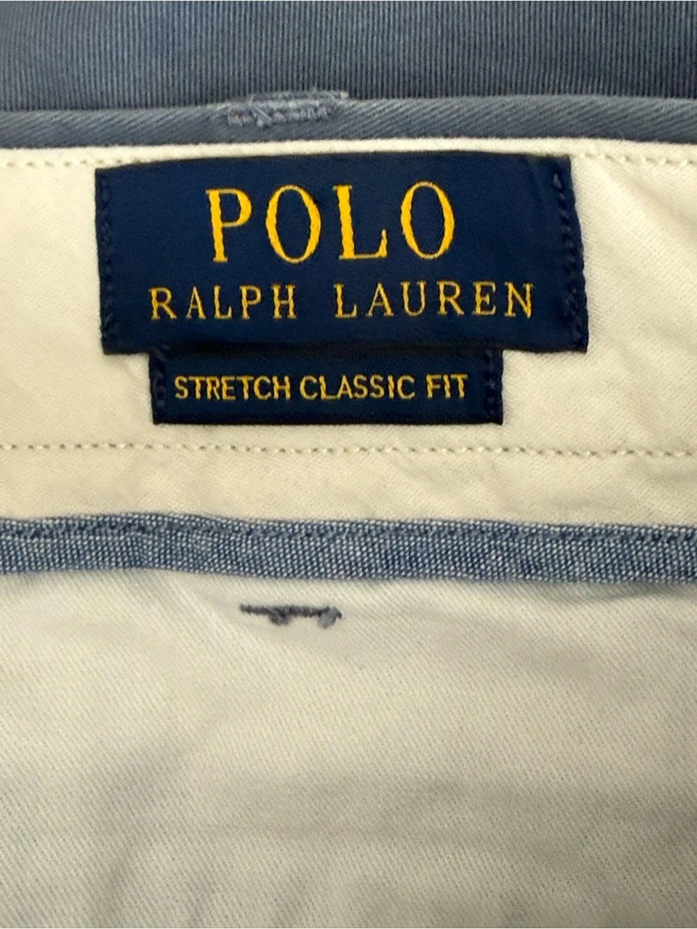 Polo Ralph Lauren Shorts Mens 42  Navy Blue Chino Stretch Classic Fit 7 In